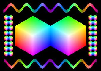 Twin Cubes of Light & Colour